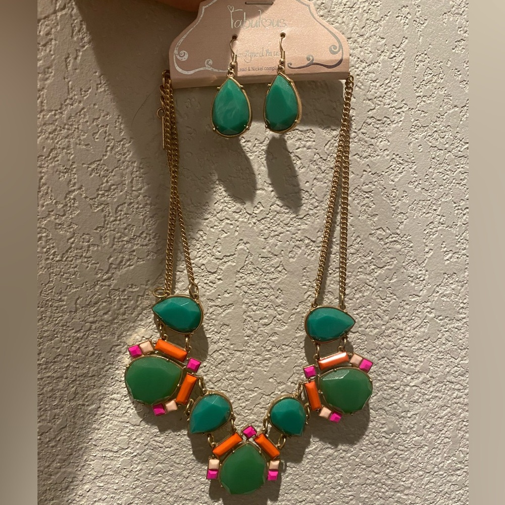 Necklace with matching earrings